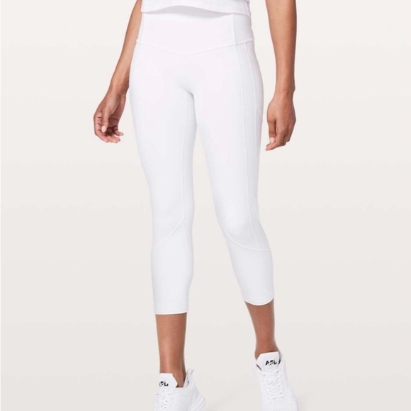 Lululemon sz 4 All The Right Places Crop II 23" White High-Waisted Leggings VGUC - Picture 10 of 12